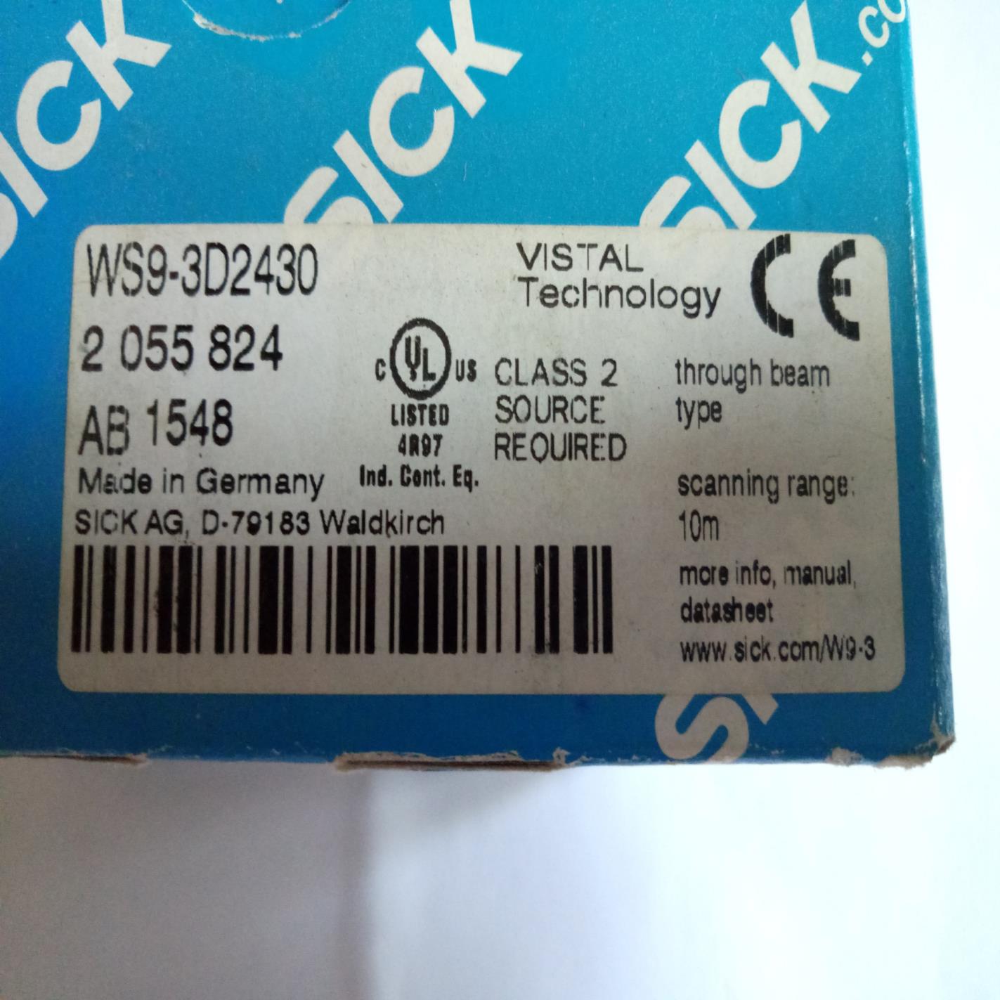 议~德国SICK西克 WS9-3D2430 光电传感器