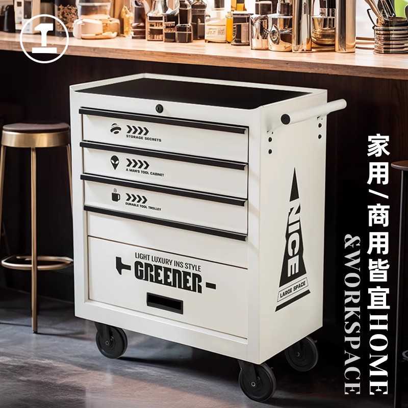 GREENER收纳车工业风收纳柜储物柜画材收纳车集装箱工具车小推车图片