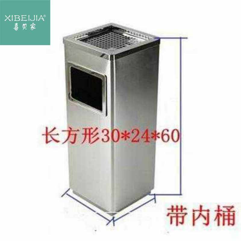 不锈钢酒店工厂多用烟灰筒垃圾桶防水圆筒大号收纳前台户外吸烟室