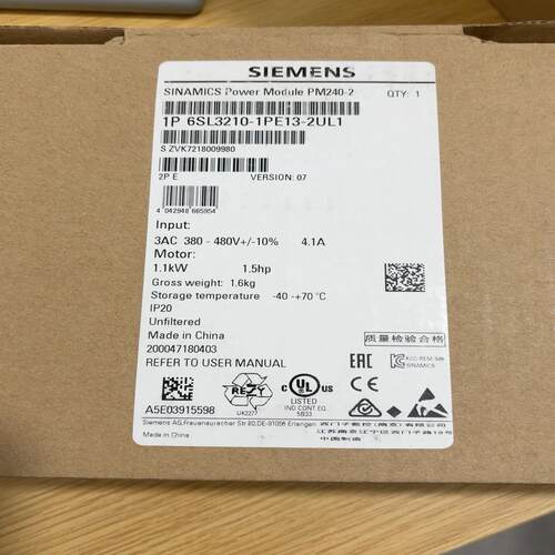 6SL3210-1PE13-2UL1变频器仅（基数电子）