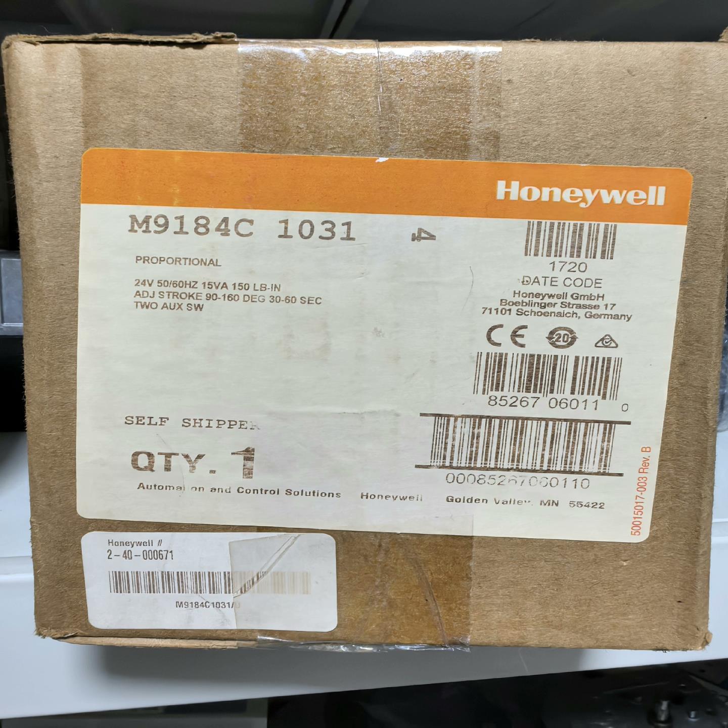 霍尼韦尔M9184C1031执行器议价