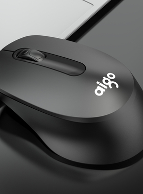 爱国者线鼠静音声办公家用台式笔记本USB接口男女通用黑色