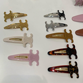 celi高品质凯旋门发夹高级感豹纹bb夹绝美侧边刘海醋酸发卡金属女