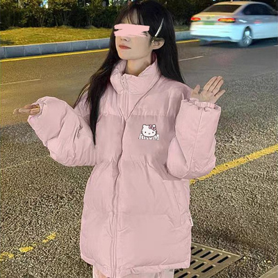 宽松加厚女款长袖不臃肿棉服外套