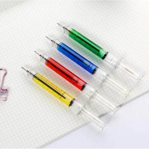 pieces random colors simulated syringe automatic pencils