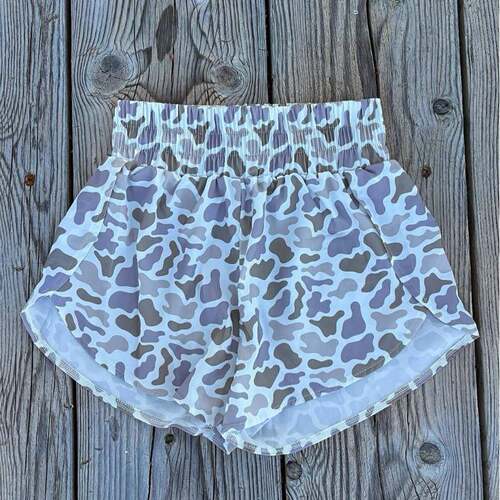 Camo Short Cute Athletic Hi-Waisted Women