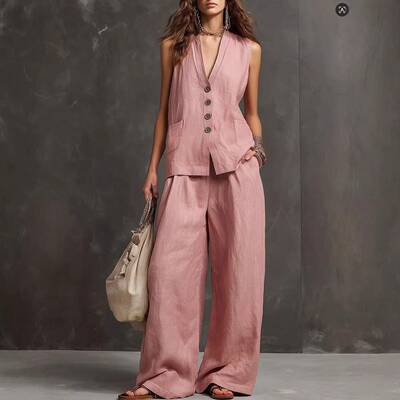Women's Lazy Style 2-Piece Set Womenswear  Summer