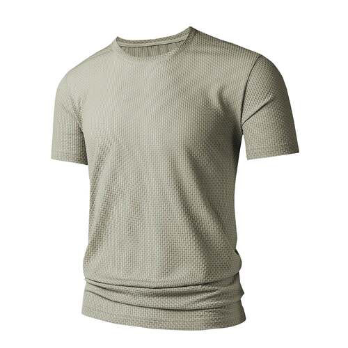 Life Keeps Moving Men's Summer Solid Color Crew Neck Knit