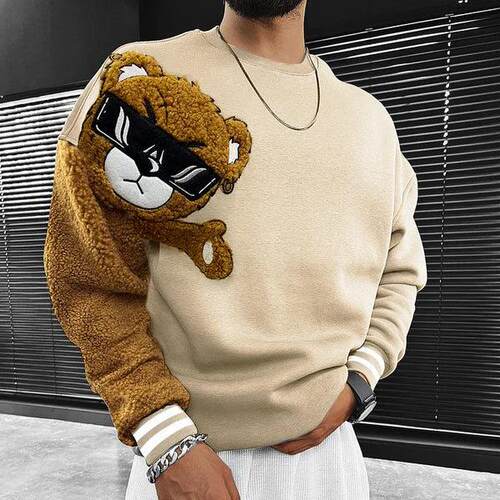 Men's casual sweatshirt - Relaxed fit  Polyester  Details