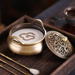 黄铜香大号香炉薰家用室内上香供奉GCZ香福禄寿香薰炉禅炉意茶道