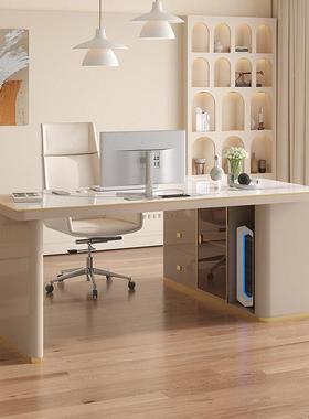 桌FD628b板办公简约现代轻奢书桌房设计师高档老板转角电脑书桌岩