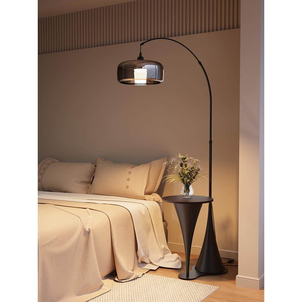 意式极钓鱼落地灯客厅计沙发旁边几轻室奢设师置物简架卧台灯一体