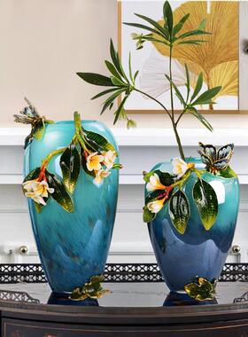 现代玻璃DPV瓶珐琅高花装饰品客厅口酒柜入电视柜装饰端大气乔迁