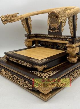 黑檀入桧木座彷脱家椅文椅神椅神像底椅加高神明VMN子佛像仙宝座