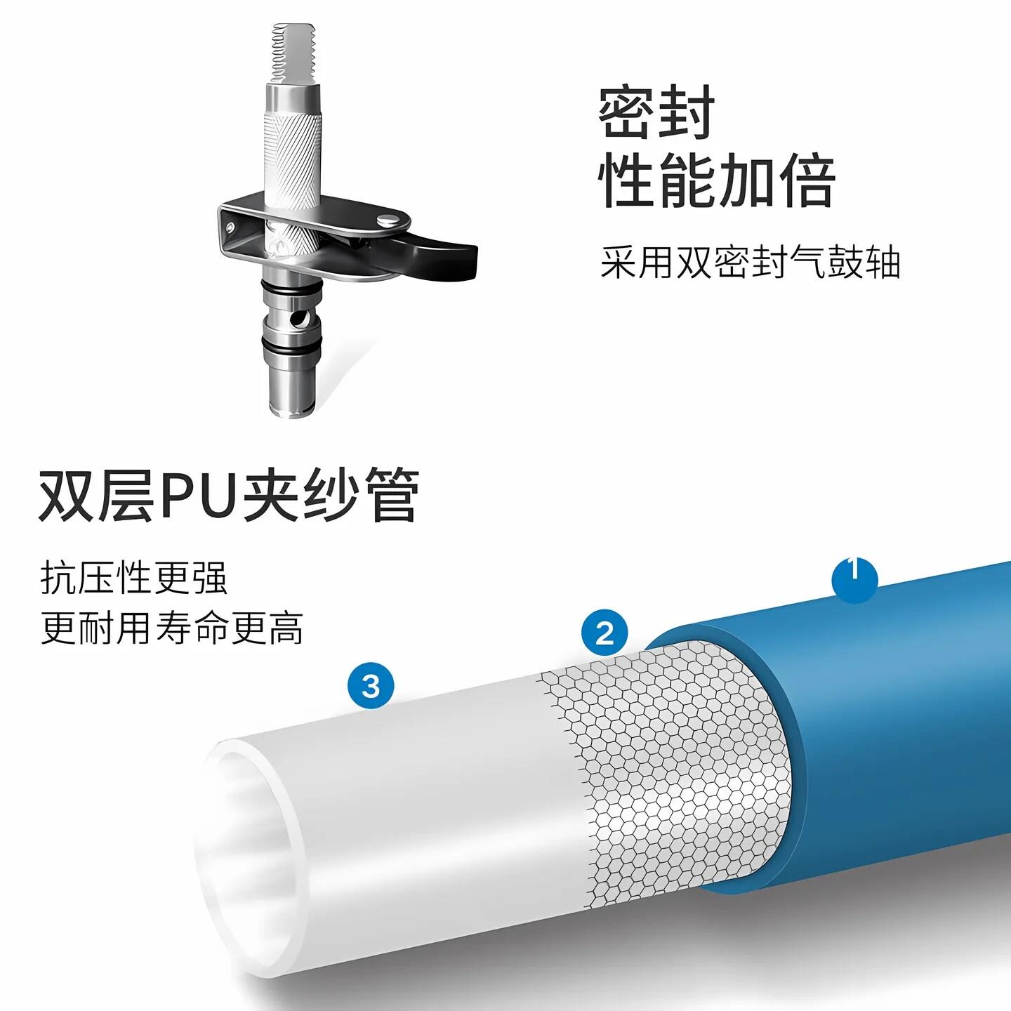 路仕1气鼓自动伸缩汽修气收管30米卷管器汽车泊美容卷线器管器0mm