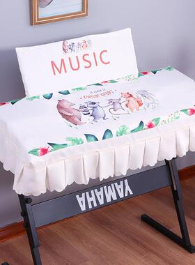 约61键电子琴罩键琴盖布琴凳8套布艺琴盖巾可定制8双简排键电HKK