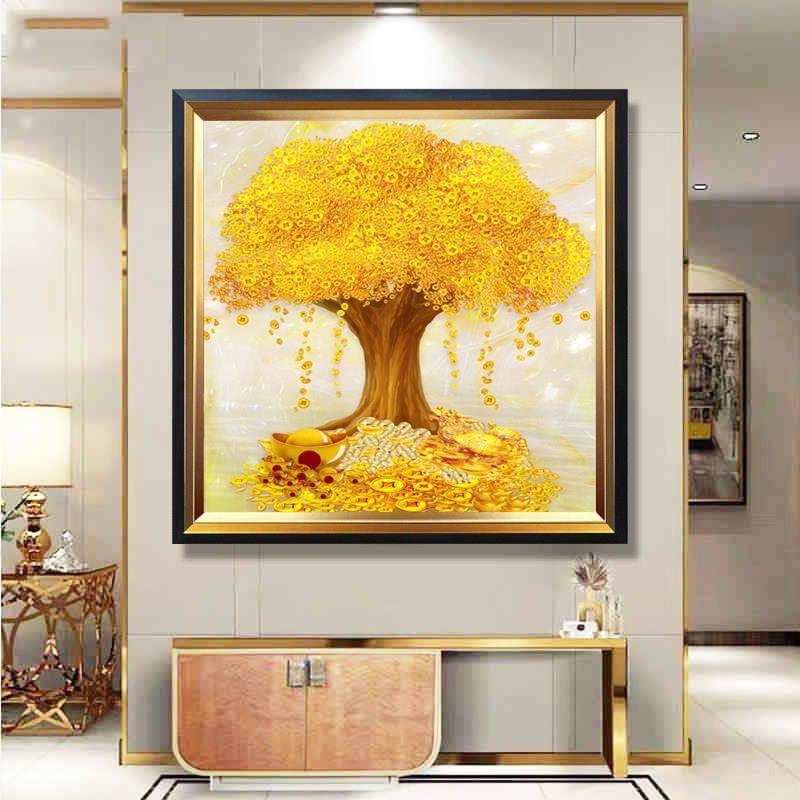 d高端5钻ZJ2217 石画225新款满钻客厅钻石绣十手0工贴钻字绣摇钱,居家布艺,钻石绣,淘宝优惠券,粉丝福利购,淘宝优惠卷