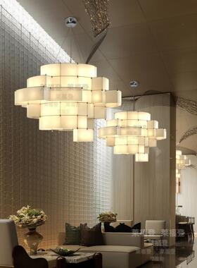 新中式包厢厅吊灯酒店饭XIV店宴厅厅会包房大厅别墅覆式客餐艺术