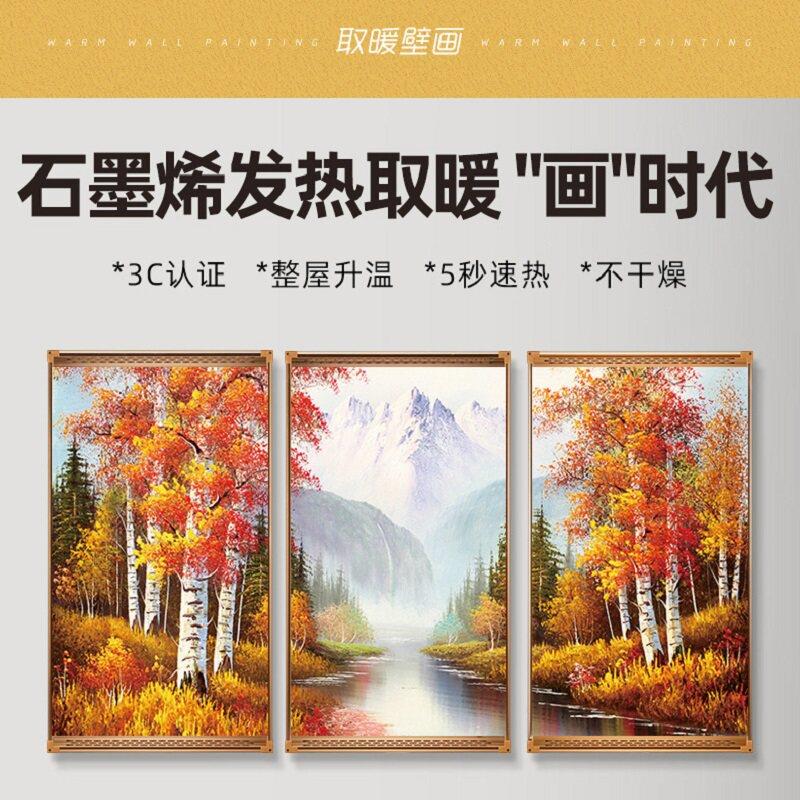 石墨烯碳QN-1000A晶取暖器壁挂能式暖壁 画电暖器暖气片家用墙节