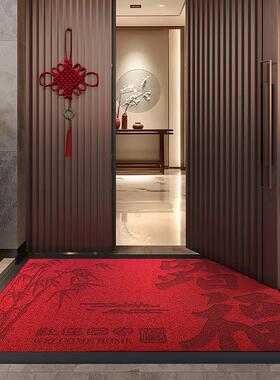 入地户门垫地蛇喜年大门外除尘红色庆新年玄关RH17421进门耐脏防