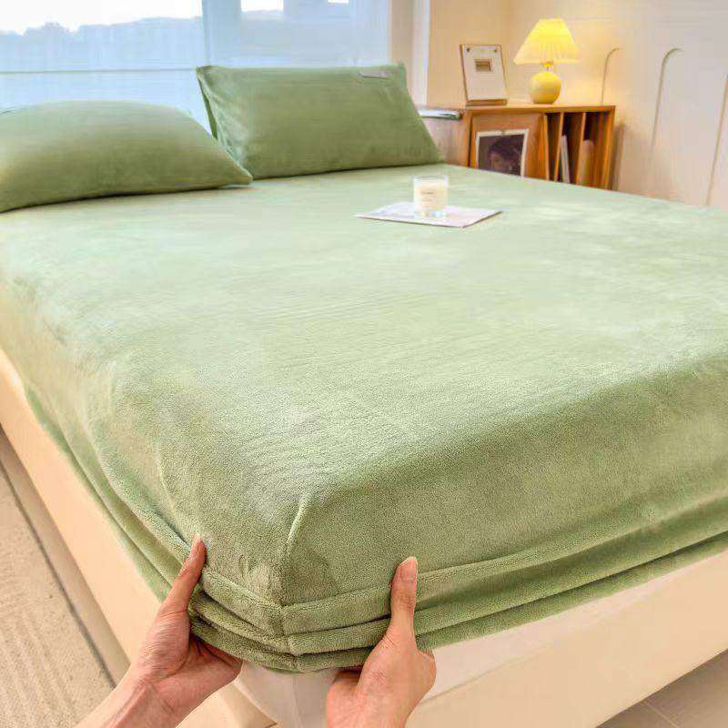 类新款高克重LRB牛奶绒笠单色件 床加厚纯全包围床a垫保护套防尘,床上用品,床笠,淘宝优惠券,粉丝福利购,淘宝优惠卷