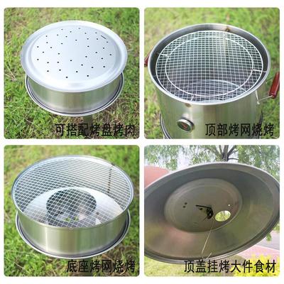 吊炉烤肠串户外炭炉子鸭烤肉烧烤00039架香鸡叉烧木熏腊肉炉桶不