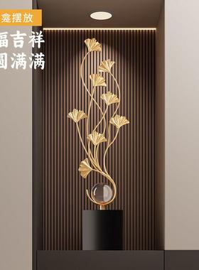 银叶户玄关装饰摆饰奢高档客厅电QJ121036视柜壁龛杏搬家乔迁轻新