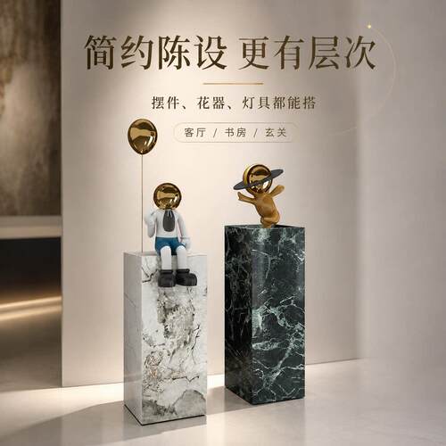 定制可轻奢天然理石方形边几客厅样DLSCP-01板大房落地摆件级高感