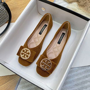 565惠东易鑫达2025新款女鞋软底方头平底方扣钻单鞋女新中式鞋子