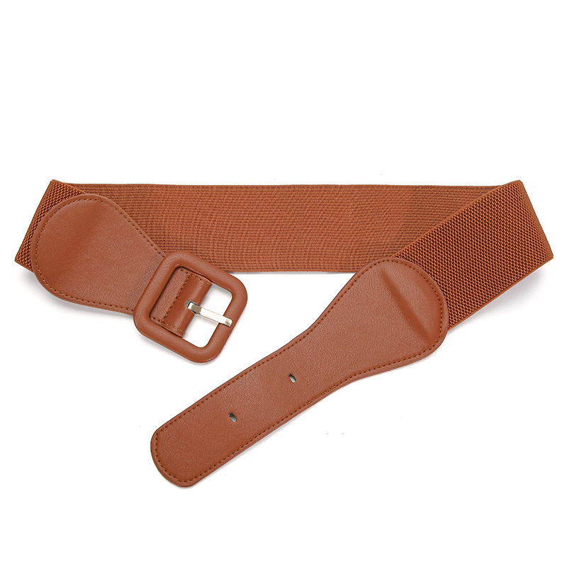 亚马逊爆款女士松紧弹力腰封时尚优雅装饰连衣裙编织宽腰带女