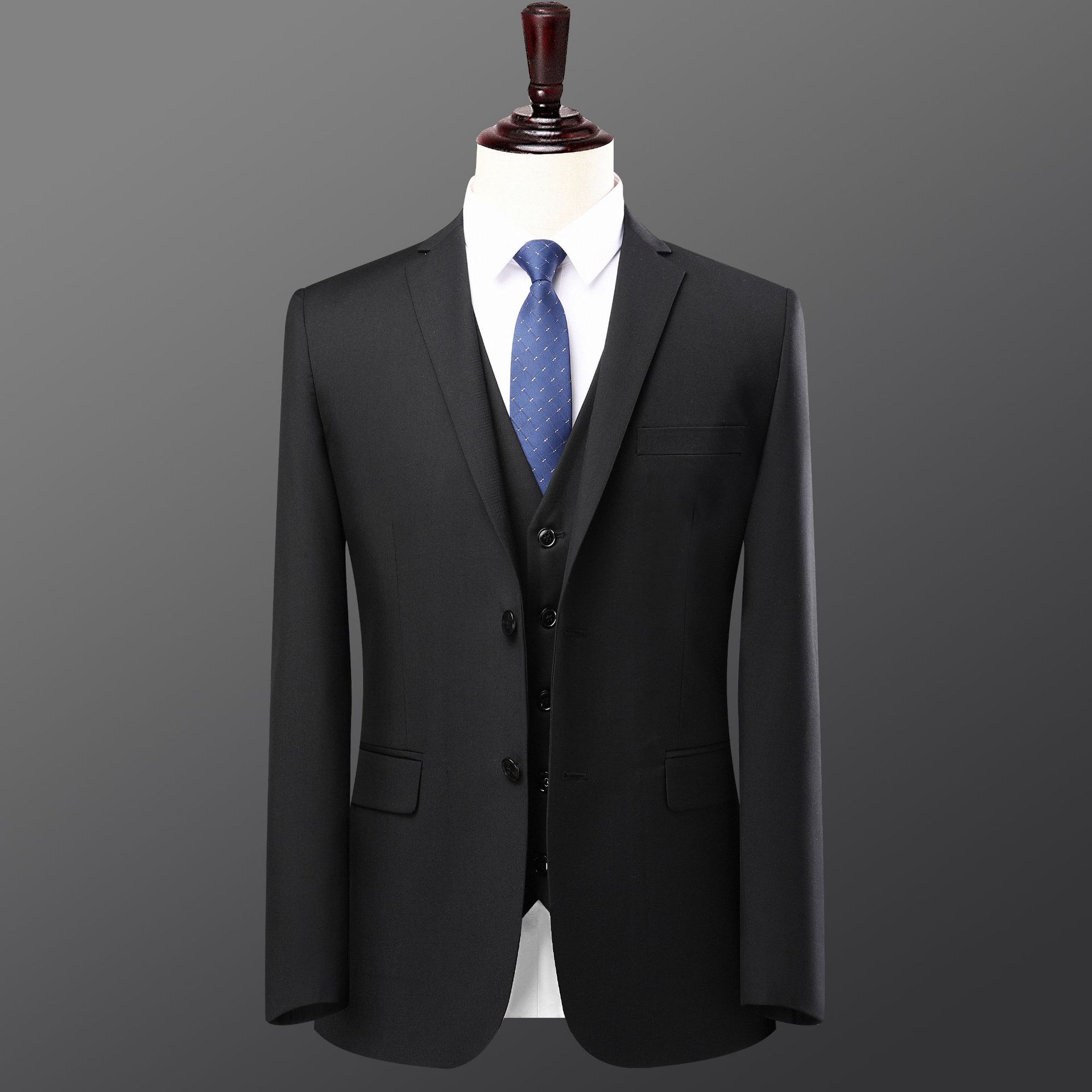 西服外套男薄款西装外套夏季韩版新款纯色西服黑色藏青色灰色外套图片