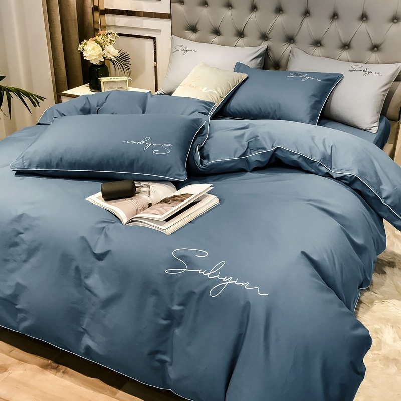 新款60支长绒棉床上四件套纯棉全棉100床单被套家用床笠款三件套,床上用品,床品套件/四件套/多件套,淘宝优惠券,粉丝福利购,淘宝优惠卷