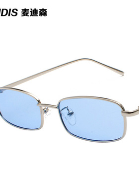 杰特31035欧美方形太阳镜时尚小框金属眼镜透明海洋片街拍墨镜