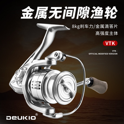 得趣VTK无间隙全金属纺车轮远投海杆轮路亚鱼轮微物渔线轮