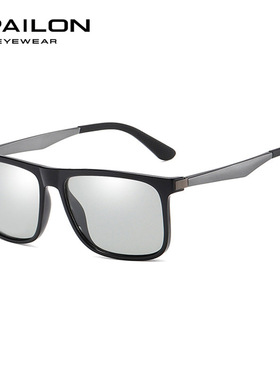 厂家直销新款男司机驾驶变色太阳镜方形开车户外钓鱼偏光墨镜0040