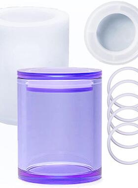 新树脂水晶滴胶模南瓜带塞子密XC-1663封储物罐圆柱体瓶品子胶硅