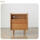 室樱木全实木床头柜北维密欧桃现代约卧储物小户简型边柜日式 原木