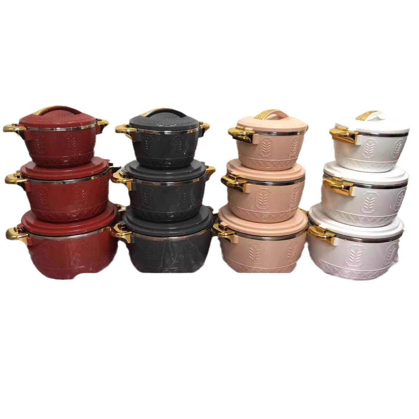 外贸3PCS保温盒2.5L-4.5L-6.5L热销非洲