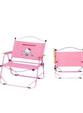 HlloKtity户外折叠椅子亲子露营便QPY携式凳家子野餐e可用卡通克