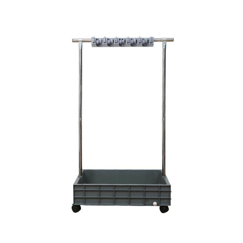 不锈钢拖把架可移动落地式拖把架扫把墩布挂架阳台卫生间收纳架