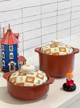 姆砂明moomin80周汤年24SGCJ-2锅汤炖耐高温陶瓷锅炖锅炖砂锅沙锅