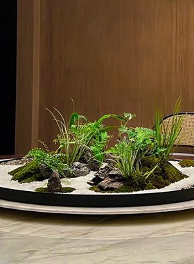 酒店餐桌桌花中式圆形创意大圆桌中间转盘摆花桌芯装饰品摆设