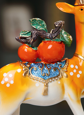 招财葫芦鹿桌面客厅玄关电视酒柜家居饰品装饰品乔迁新居礼品