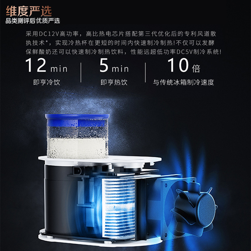 2款智能数显桌面快速冷热杯制暖杯杯架家用可携式多功能发酵酸奶