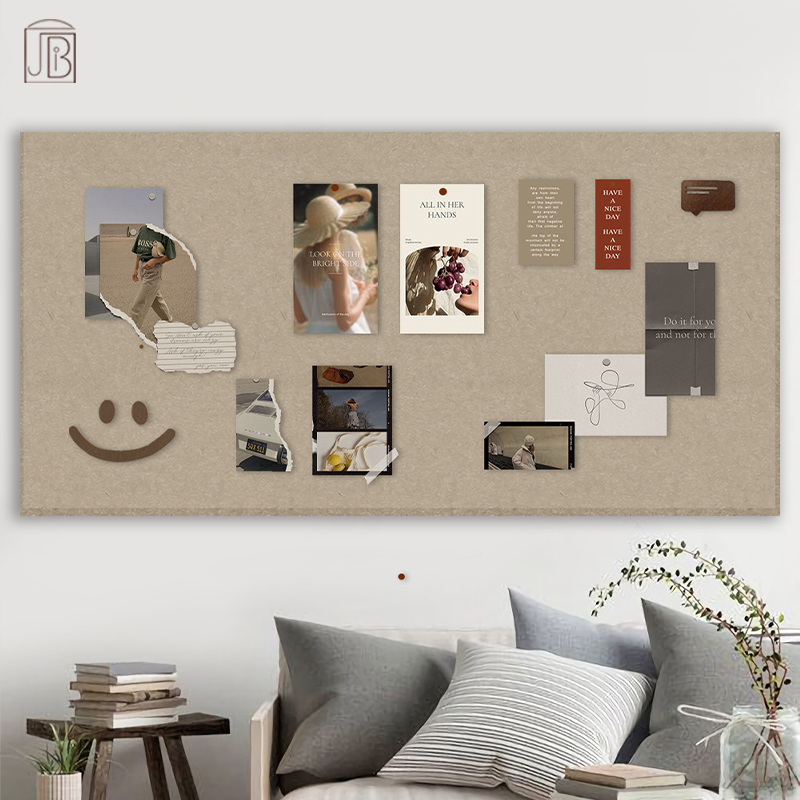 软木板照片墙毛毡板墙贴自粘墙板in风留言板挂墙宿舍桌面装饰幼儿