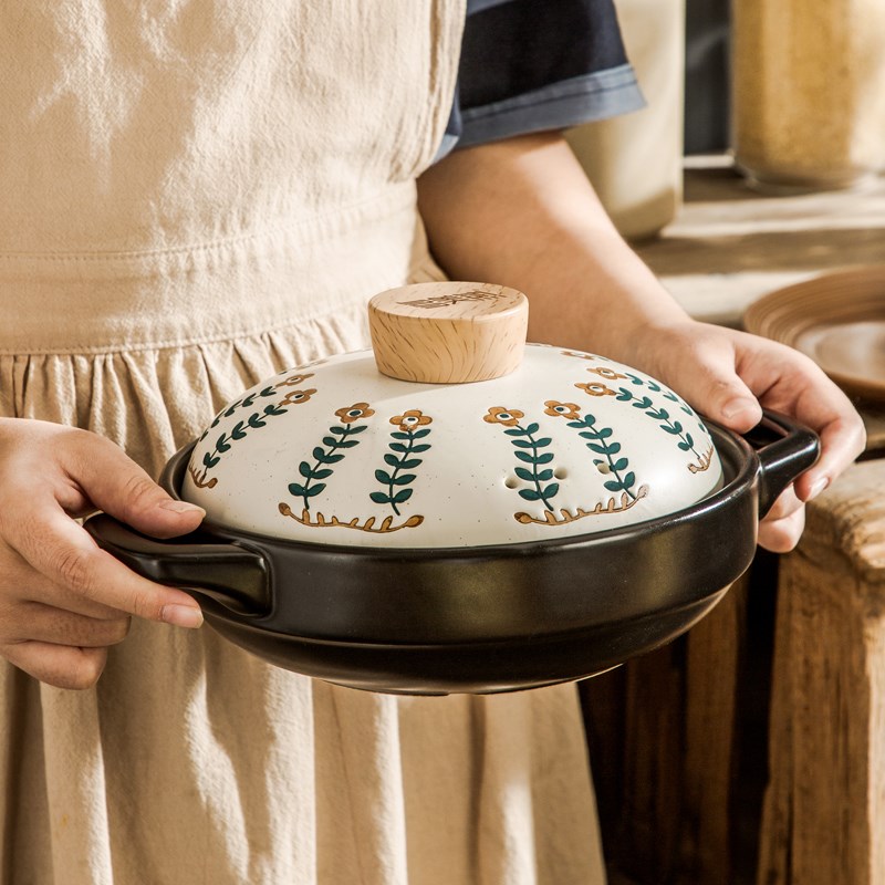酒精炉小火锅民宿酒店湘菜陶瓷干锅锅具餐厅蜡烛明炉套装商用加热