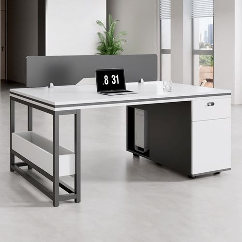 办公职员桌椅现代四人位员工桌办公室家具人钢架工位桌