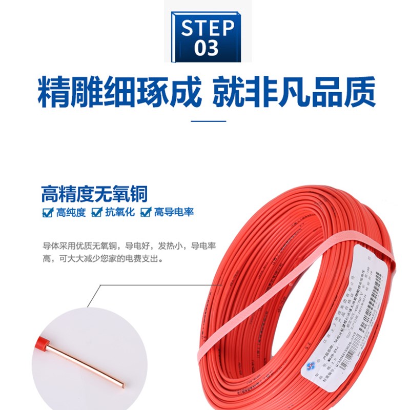 上上电线BV    10平方国标单芯线接地线家装电线铜线包检