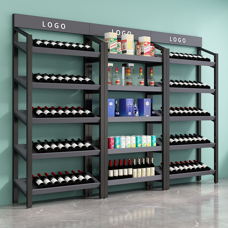 货架展示柜烟酒陈列零食置物产品超市便利店水果宠物样品鞋店多层