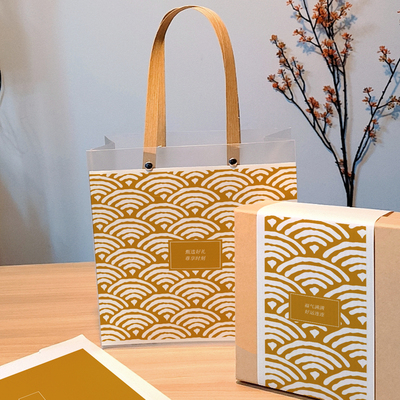 qyjs144中式图形抽象设计图案背景花纹手提袋礼品盒包装套装定制